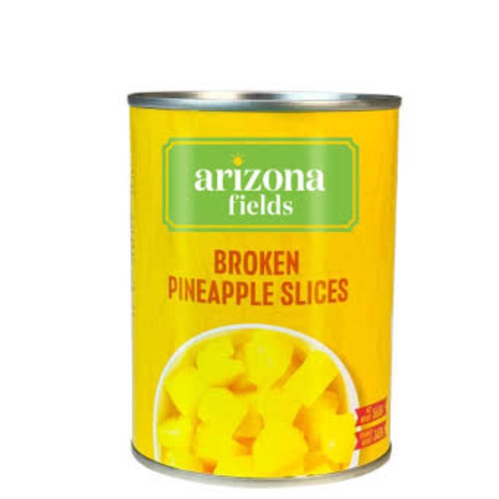 Broken pineapple slices