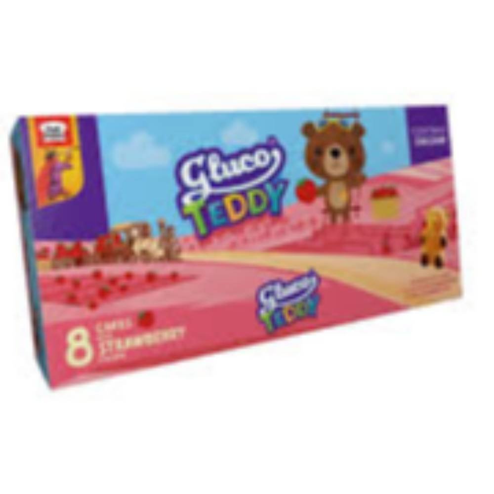 Gluco Teddy Cake With Strawberry Jam
